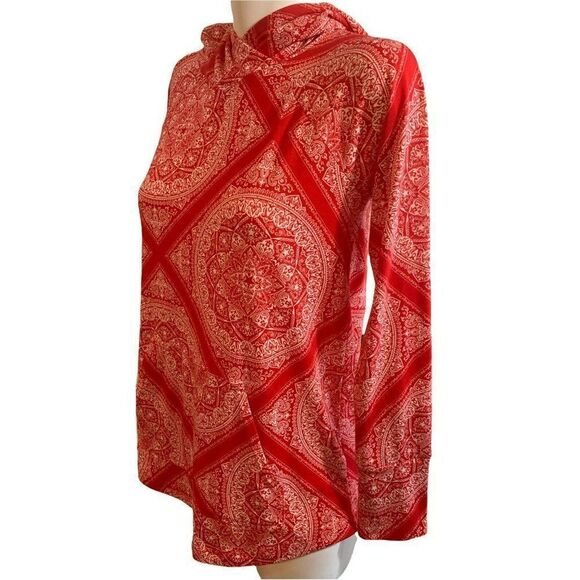 LuLaRoe Pullover Hoodie Red/White Simply Comfortable Size Small Activewear - Picture 6 of 9